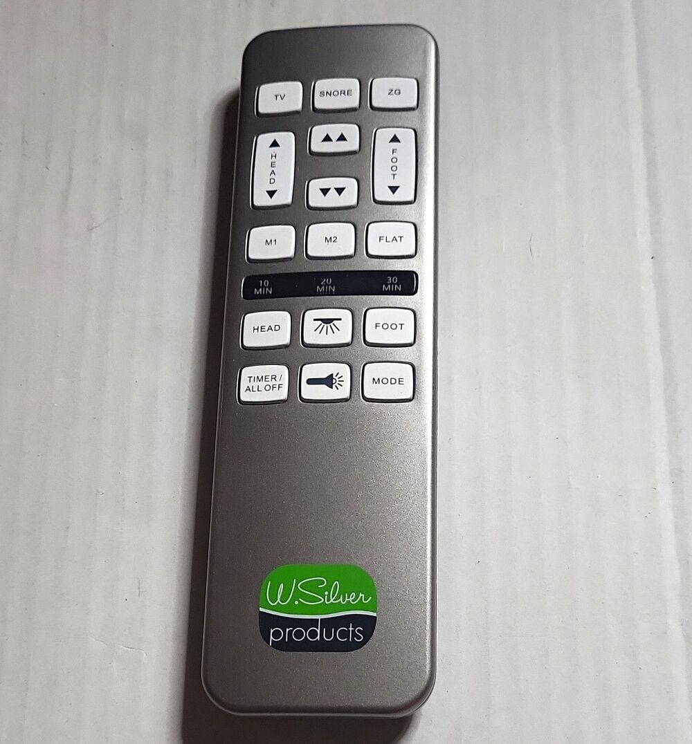 W. Silver HJH55 Adjustable Bed Remote Control for Richmat Silver/White